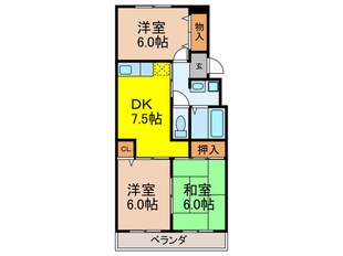 グローパレス1の物件間取画像